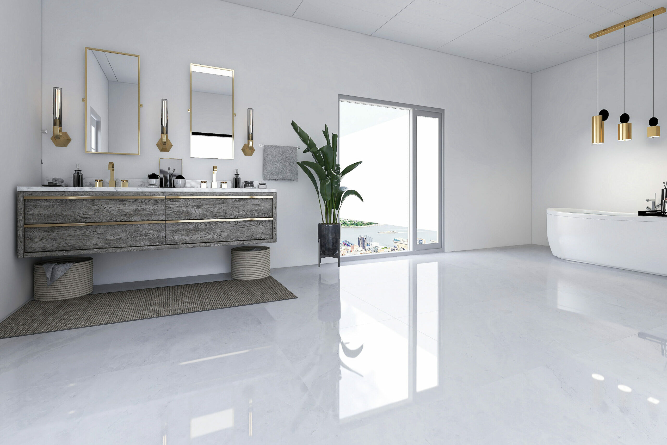 bathroom renovation tile flooring