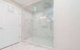 renovation bathroom shower tile floor and walls