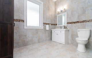 renovation bathroom tile floor and walls