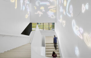 commercial renovation art museum stair installation