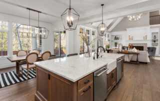 Renovation kitchen wood floor and granite counter